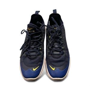 Nike Men's Dark Blue and Yellow Airmax